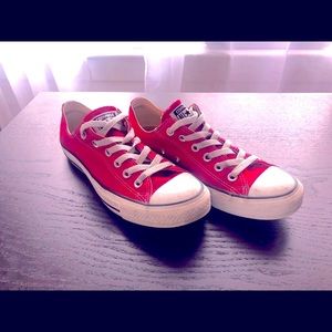 Bright Red Converse Low Top Sneakers